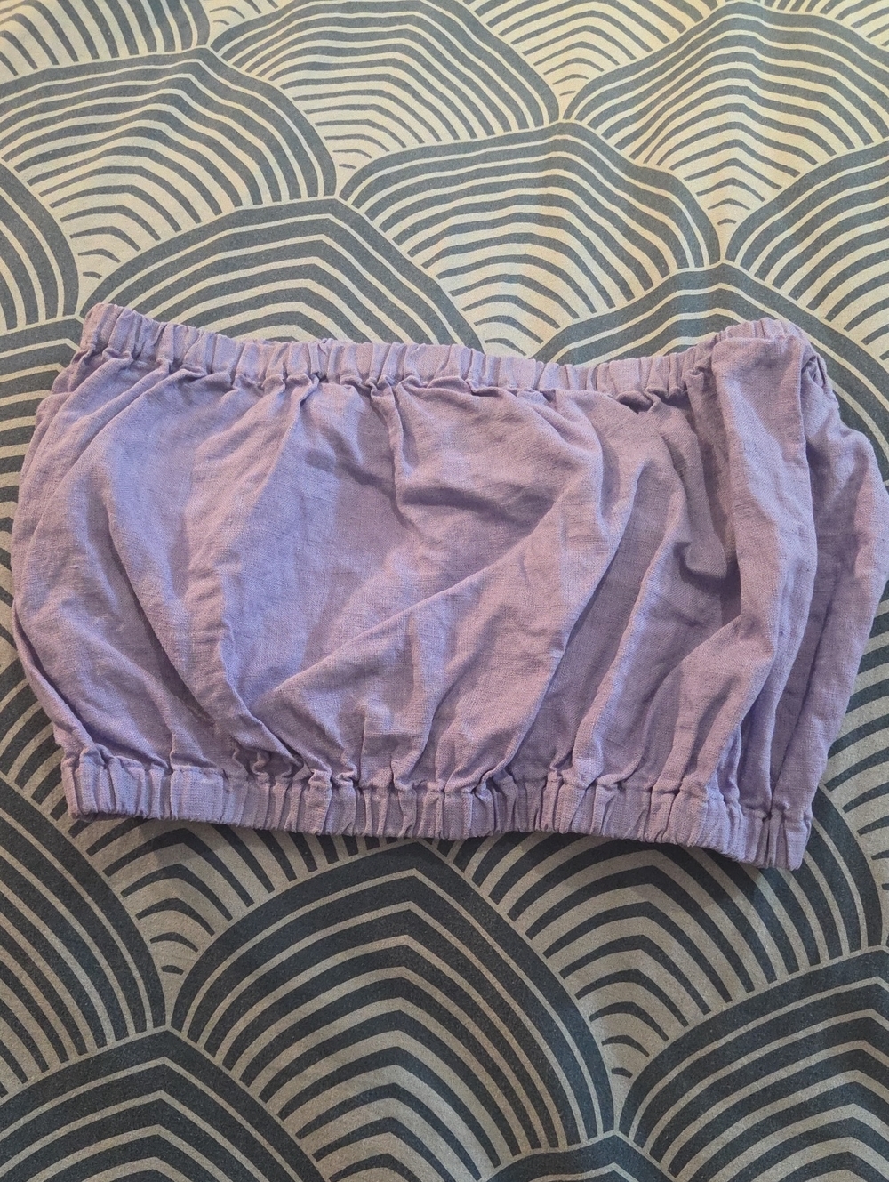 Cropped Linen Tube Top